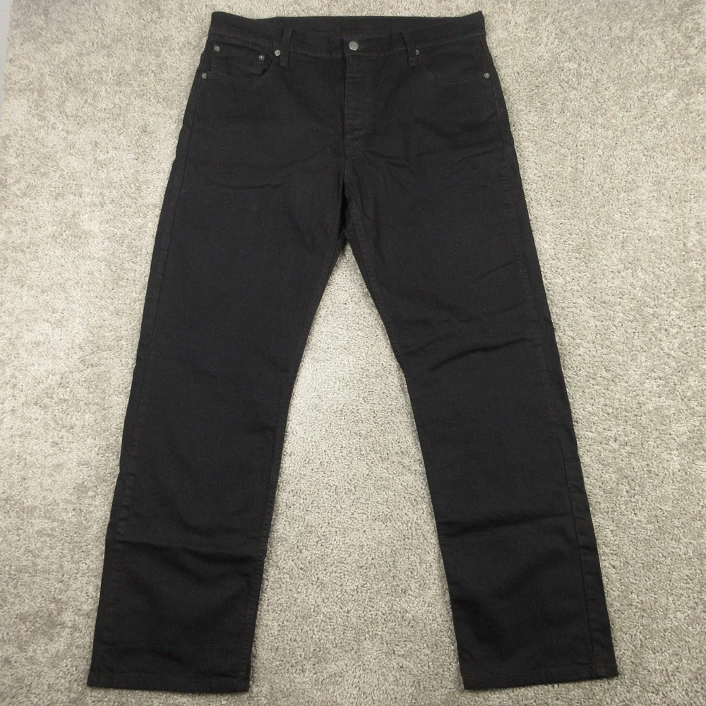 Levis Jeans Mens 36x34 Black 569 Loose Straight Baggy Cotton Comfort Denim Pants